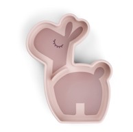 DONE BY DEER Silikonski Stick&Stay tanjur za užinu, Lalee Powder