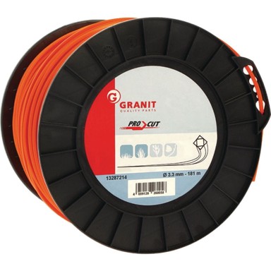 GRANIT Pro Cut najlonska struna za rezanje, s 4 kuta, 3,3 mm, 181 m