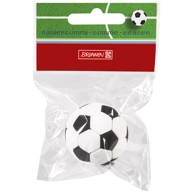 BRUNNEN Gumica Nogomet fi 3,5 cm 10-29890 38, bijelo/crna, blister