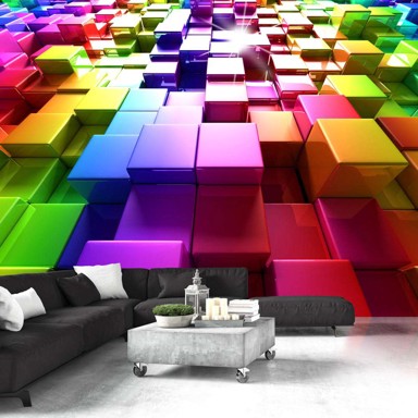 Foto tapeta Colored Cubes 200x140