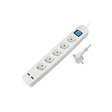 TRANSMEDIA Produžni kabel, 2x USB, bijela, 5m