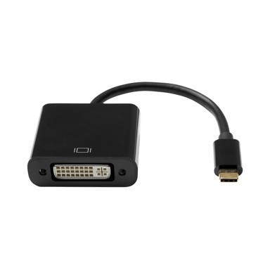 PROXTEND adapter USB-C (muški) na DVI-I 24+5 (ženski) 10 cm, USBC-DVI245-0001, crni