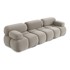 MAKAMII Bež baršunasti sofa 285 cm Lokua, 285x96x70,05 cm