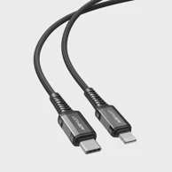 ACEFAST Kabel tip C za iPhone Lightning, 8-pin, 1,2 m, crni