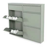 SPINDER DESIGN Zeleni/sivi metalni ormarić za cipele Billy 