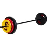 PURE2IMPROVE Set šipki i utega 20 kg, 130 cm