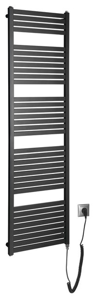 AQUALINE Električni radijator TONDI-E, 450 x 1690 mm, 600 W, crni mat