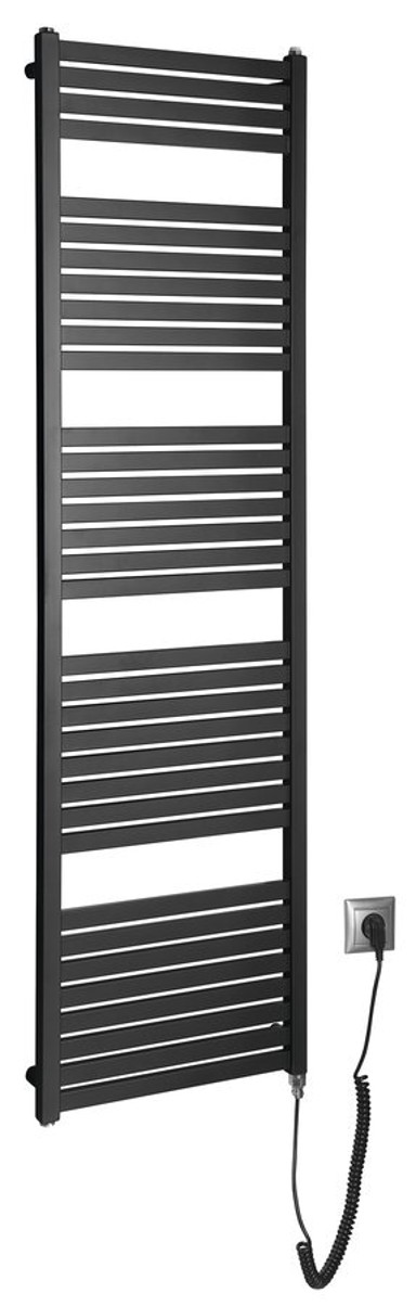 AQUALINE Električni radijator TONDI-E, 450 x 1690 mm, 600 W, crni mat