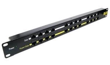 MAXLINK PoE injektor panel POE-PAN12, 100 Mbps, 12-port, passive PoE, shielded, rack