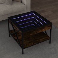 Stolić s beskonačnim LED svjetlima boja hrasta 50x50x38 cm