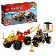LEGO Ninjago Dvoboj Kaija u autu i Rasa na motociklu 71767