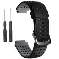 Silikonski remen za sat Garmin Forerunner 735XT 630 620 230 235 220 - Crno-Sivo