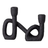 BLOOMINGVILLE Crni svijećnjak Mashel, visina 16,5 cm