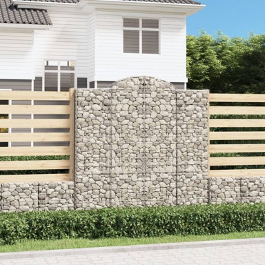 Lučne gabionske košare, 9 kom, 200x50x200/220cm pocinčano željezo