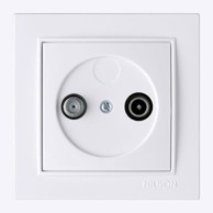 NILSON Priključnica TV/SAT, bijela