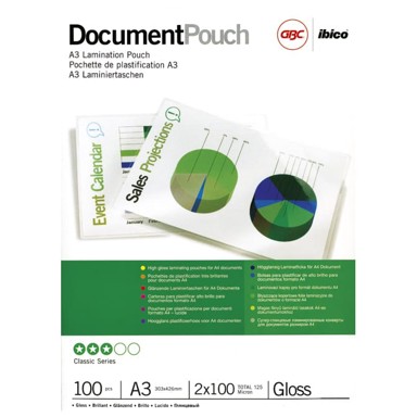 GBC Folije za plastificiranje A3, 125 mikrona, sjajne, 100 kom (3200725)