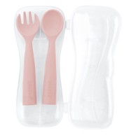HAAKAA Pribor za jelo, savitljivi, silikonski, rozi