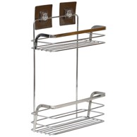 TENDANCE Dvostruka košarica za tuš sa 3d ljepljivom trakom