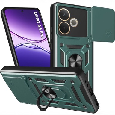 Oklopna futrola za Oppo A5 Pro 5G, CamShield Slide, zelena
