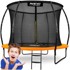 NEO-SPORT Profilirani vrtni trampolin 252 cm (8 ft), unutarnja mreža, narančasti