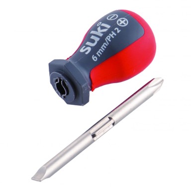 SUKI Ravni odvijač SL6+PH2x30mm KRATKI