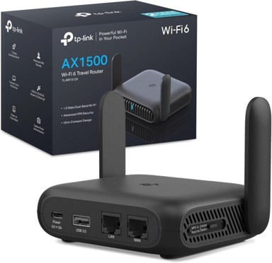 TP-LINK TL-WR1512X putni Wi-Fi 6 usmjerivač, AX1500, napajanje iz powerbanka