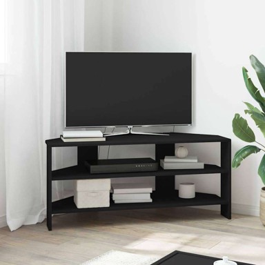 Kutni TV ormar 102×40,5×45 cm konstruirano drvo, crni