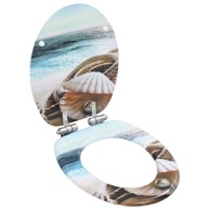 MDF Toaletna daska s mekim zatvaranjem s uzorkom školjki