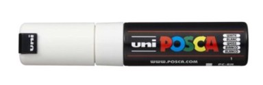 UNI POSCA Marker Pc-8k, bijeli