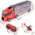 WOOPIE TOYS Set kamion transporter 3u1, crveni, 11 kom