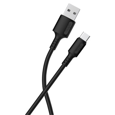 ADDA Kabel USB-200-BK Fusion Charge+Data USB-A na Type-C 3.1A, crni, 1.2M