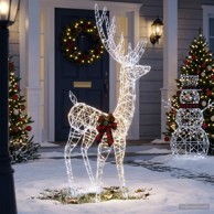 Božićni irvas Loviisa, 3D, 560 LED lampica, hladno bijela