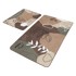 MILA HOME Smeđe od samta kupaonske prostirke u setu 2 kom 60x100 cm Abstract Faces