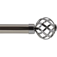 LUANCE Set karniša razvlačni promjer 25-28 mm Florence 120-210 cm, grafitno crna