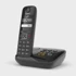 GIGASET Analogni/DECT telefon AS690A, crna