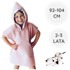 BABYU Pončo za kupanje, s kapuljačom i džepovima, 92-104 cm, pamuk-muslin