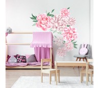 PASTELOWE Zidne naljepnice Božuri, roza