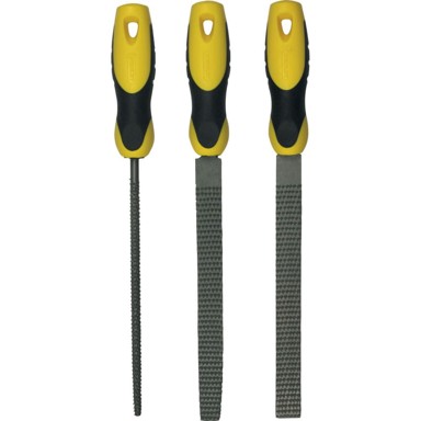 STANLEY Set rašpi, ravna/okrugla/polukružna, 200 mm, 3 kom.