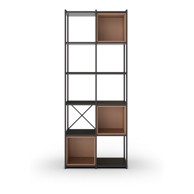 MARCKERIC Crna/ciglasta biblioteka 71x179 cm Anya