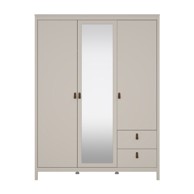 TVILUM Sivo-bež ormar s ogledalom 150x199x58 cm Madrid 