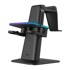 RGB vertikalno postolje Kiwi Design QC03, za Meta Quest 3/Quest 2/Quest Pro, plastika, crna