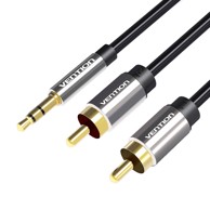VENTION Audio kabel BCFBI 3.5mm na 2x RCA, 3m, crni