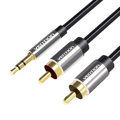 VENTION Audio kabel BCFBI 3.5mm na 2x RCA, 3m, crni