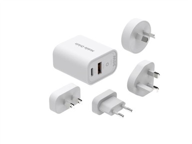 MOBILE-ORIGIN Putni adapter MO14, EU/USA/UK/AUS, 30 W, GaN, bijela