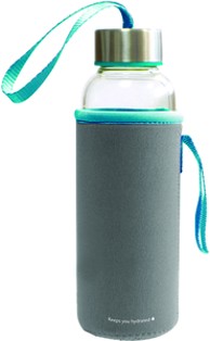 WAVE Boca za vodu staklena 600 ml, plava