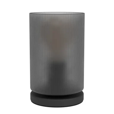 Stolna lampa Colomera, E27, crna/sivo mat