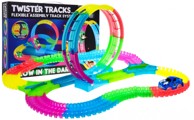 Svjetleća staza za autiće Glow track, 132 elemenata