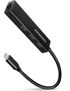 AXAGON USB hub HMC-GL3A, USB-C, 3x USB-A 3.2, 1x ethernet, crni