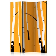 Sobna pregrada u 3 dijela Birches on the orange background 135x172