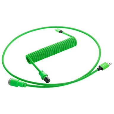 CABLEMOD Pro spiralni kabel za tipkovnicu USB-C na USB Type A, Zeleni Vipera, 150 cm CM-PKCA-CLGALG-KLG150KLG-R
